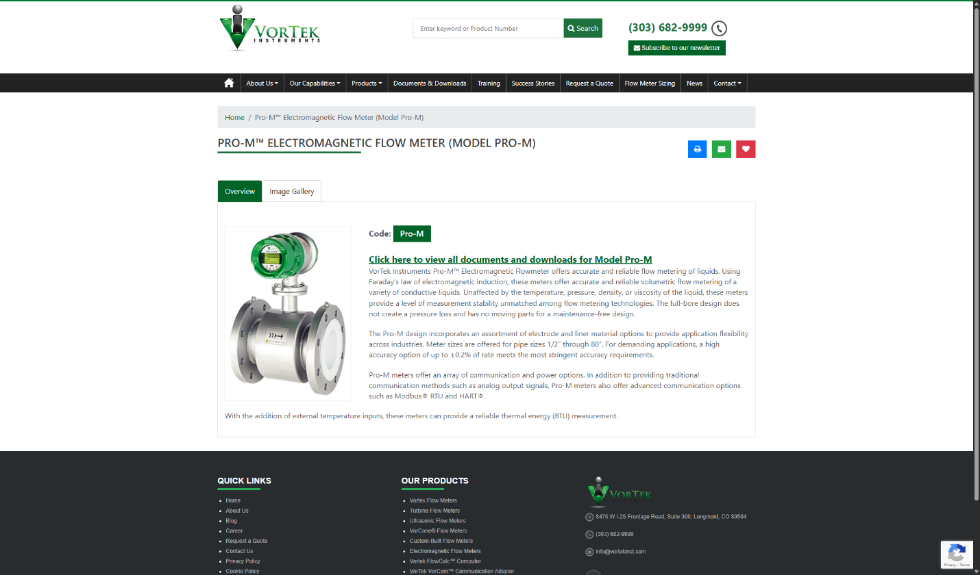 Pro-M™ Electromagnetic Flow Meter (Model Pro-M)